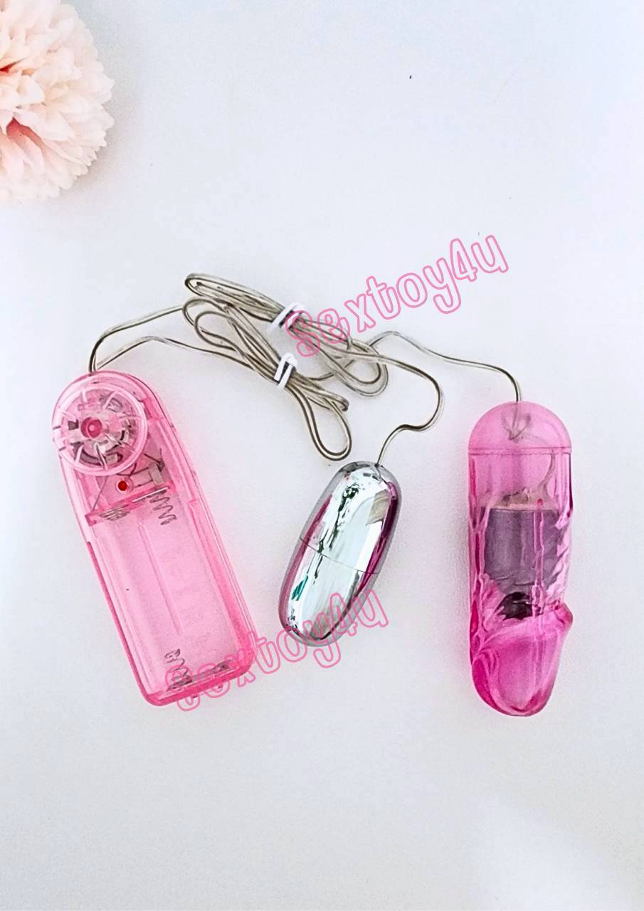 ไข่สั่น 2 หัว สีชมพู